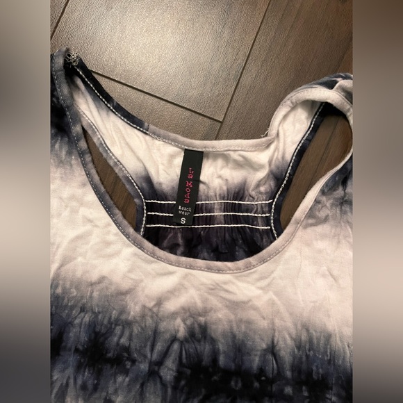 La Moda Black & White Tie Dye Beach Dress - Size S - Picture 2 of 3